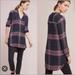 Anthropologie Tops | Anthro Cloth & Stone Versify Plaid Tunic Dress | Color: Black/Purple | Size: S