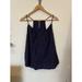 Anthropologie Tops | Anthropologie Textured Navy Blue Button Tank Top Womens Size Medium | Color: Blue | Size: M