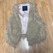 American Eagle Outfitters Tops | American Eagle Outfitters - Size S/P - Fluffy Faux Fur Light Beige Lined Vest | Color: Cream | Size: S/P