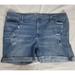 Levi's Shorts | Levi's Strauss Mid-Rise Bermuda Shorts Distressed Sz 22w Med Denim Womens Levis | Color: Blue | Size: 22w