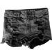 American Eagle Outfitters Shorts | American Eagle Black Lace Pockets Super Stretch Distressed Hi Rise Denim Shorts | Color: Black | Size: 2