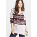 Free People Sweaters | Free People Snow Angel Pure Cotton Sweater In Maroon Ballet Combo | Color: Gray/Red | Size: L