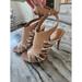 Coach Shoes | Coach Jody Leather And Snakeskin Sandal Booties Strappy Size 8b | Color: Brown/Tan | Size: 8