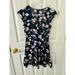 J. Crew Dresses | J Crew 00 Navy Floral Faux Wrap Dress | Color: Blue | Size: 00