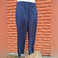 Athleta Pants & Jumpsuits | Athleta Blue Plaid Brooklyn Textured Ankle Pant Women's Size 12 | Color: Blue | Size: 12