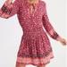 American Eagle Outfitters Dresses | American Eagle Floral Bohemian Mini Dress Size Xs | Color: Pink/Red | Size: Xs