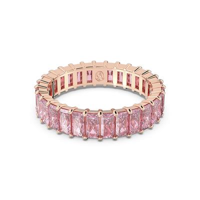 Fingerring SWAROVSKI "Schmuck Geschenk Matrix Ring" Gr. 55, rosa (roségoldfarben, pink, pink), Fingerringe, Damen, 55, M