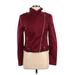 Romeo & Juliet Couture Jacket: Short Burgundy Print Jackets & Outerwear - Women's Size Medium