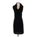 Catherine Malandrino Cocktail Dress - Sheath: Black Solid Dresses - Women's Size Small