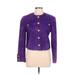 Carlisle Leather Jacket: Short Purple Print Jackets & Outerwear - Women's Size 12