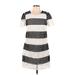 Sugar Lips Casual Dress - Shift Scoop Neck Short sleeves: Ivory Print Dresses - Women's Size Medium