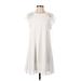 Altar'd State Casual Dress - Mini High Neck Short sleeves: Ivory Print Dresses - Women's Size Small