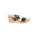 B O C Born Concepts Wedges: Black Print Shoes - Women's Size 6 - Open Toe