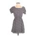 Xhilaration Casual Dress - Mini: Gray Hearts Dresses - Women's Size X-Small