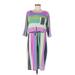 Ces Femme Casual Dress: Purple Print Dresses - Women's Size Medium