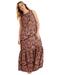 Plus Size Women's Cutout Neckline Maxi Dress by June+Vie in Black Mirrored Paisley (Size 18/20)