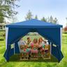 Tente Pavillon Tente de réception Manifestations d'entreprise Nettoyage facile 3x3m Bleu - Bleu