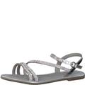 Tamaris Damen Sandalen Leder Sommer; SILVER GLAM/metallic; 40 EU