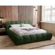 Lit adulte 160x200 cloud, Mousse épaisse, Stylé, Design Lit double - Lit avec sommier - Vert