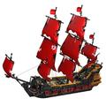 Pirate Ship Model Clamping Blocks 3139Pieces Queen Anna's Revenge Large MOC Ship Model Clamping Blocks Model Ship Kits for Adults