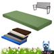 2, 3 & 4 Seater Garden Bench Pad | Patio Pub Furniture seat Cushion | Weather & Water Resistance Fabric, Soft Non-Slip Rectangle Comfortable | Outdoor/Indoor | Removable Zip Cover (Green, 3 Seater)