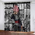 LWXBJX Blackout Curtains for Bedroom - Anime Samurai Ninja - 3D Print Pattern Eyelet ​Thermal Insulated - 118 x 106 Inch Drop - 90% Blackout Curtains for Kids Boys Girls Playroom