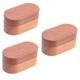 BESTonZON 3 Pcs Guitar Pick Case Ukulele Picks Holder Bass Accessories Wooden Guitar Picks Case Guitar Thumb Picks Bass Guitars Thumb Brace Guitar Pick Holder Solid Wood Container