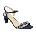 Lotus Womens Court Stiletto Shoes Heeled Microfibre Sandals Rocca Navy Blue ULS455 (Navy Blue, UK Footwear Size System, Adult, Women, Numeric, Medium, 3)