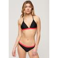 Triangel-Bikini-Top SUPERDRY "TRIANGLE ELASTIC BIKINI TOP" Gr. S, N-Gr, schwarz (black) Damen Bikini-Oberteile Ocean Blue