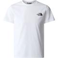 T-Shirt THE NORTH FACE "TEEN S/S SIMPLE DOME TEE" Gr. S (122/128), weiß (tnf white) Kinder Shirts T-Shirts