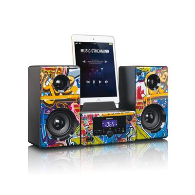 LENCO Microanlage "MC-020 Mikro-Stereoanlage mit FM-Radio und Bluetooth" Radios bunt (mehrfarbig) Stereoanlagen