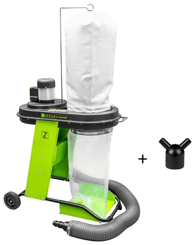 Absauganlage ZIPPER "»ZI-ASA550ESA«", grün (grün, schwarz), B:50cm H:155cm L:90cm, Metall, Absauganlagen, mit leistungsstarkem Absaugsystem für Heim- und Hobbygebrauch