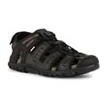 Sandale GEOX "UOMO SANDAL STRADA C" Gr. 43, braun (schwarz, braun) Herren Schuhe Stoffschuhe