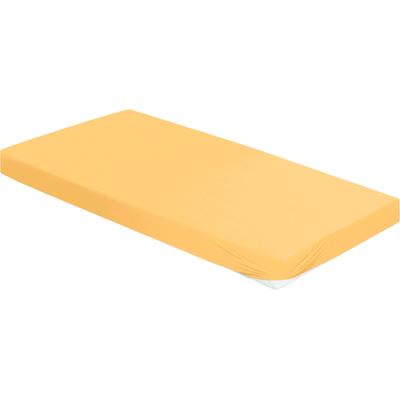 Spannbettlaken BIERBAUM "Jersey", braun (honig), B:90-100cm L:200-220cm, Jersey, Obermaterial: 95% Baumwolle, 5% Elasthan, Laken, 95 % Baumwolle und 5 % Elasthan für optimale Weichheit und Dehnbarkeit Image