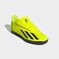 Fußballschuh ADIDAS PERFORMANCE "X CRAZYFAST CLUB HOOK-AND-LOOP TF" Gr. 32, bunt (team solar yellow 2, core black, red) Schuhe Fußballschuhe