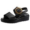 Plateausandaletten ARA "BILBAO", Damen, Gr. 40, schwarz, Nappaleder, modisch, Schuhe, Sommerschuh, Sandale, Plateauabsatzmit herausnehmbarem Fußbett