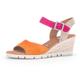 Sandalette GABOR "TUNIS" Gr. 42, bunt (orange, pink, beige) Damen Schuhe Sandaletten