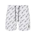 Badeshorts URBAN CLASSICS "Herren Pattern Swim Shorts" Gr. XXL, US-Größen, weiß (whitescriptlogo) Herren Badehosen Herrenbademode