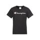 T-Shirt CHAMPION "Crewneck T-Shirt" Gr. L (152/158), schwarz Kinder Shirts T-Shirts