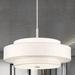 Meridian 24"W Brushed Nickel Double-Drum Shade Pendant Light