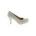 Dream Pairs Heels: Slip-on Stilleto Glamorous Ivory Shoes - Women's Size 6 1/2 - Round Toe