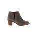 Lucky Brand Ankle Boots: Gray Print Shoes - Women's Size 10 - Almond Toe