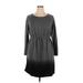 Torrid Casual Dress - Mini Crew Neck 3/4 sleeves: Gray Color Block Dresses - New - Women's Size 1X Plus