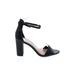 Vince Camuto Heels: Black Solid Shoes - Women's Size 9 1/2 - Open Toe