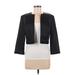 Calvin Klein Blazer Jacket: Short Black Print Jackets & Outerwear - Women's Size 6