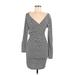 Leith Casual Dress - Bodycon: Gray Marled Dresses - Women's Size Medium