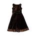 Rare Editions Special Occasion Dress - A-Line: Brown Print Skirts & Dresses - Kids Girl's Size 8