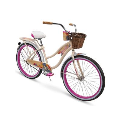 Huffy Single-Speed Beach Cruiser Bike - Women's Cream/Pink 26 inch 76598