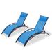 2pcs Patio Set Chaise Lounge Outdoor Lounge Chair