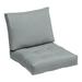 Arden Selections Outdoor Plush Modern Tufted Blowfill Deep Seat Set, 24 x 24